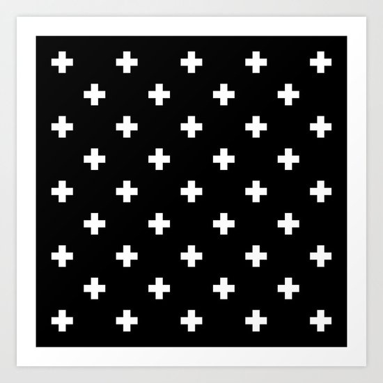 Swiss cross pattern Art Print