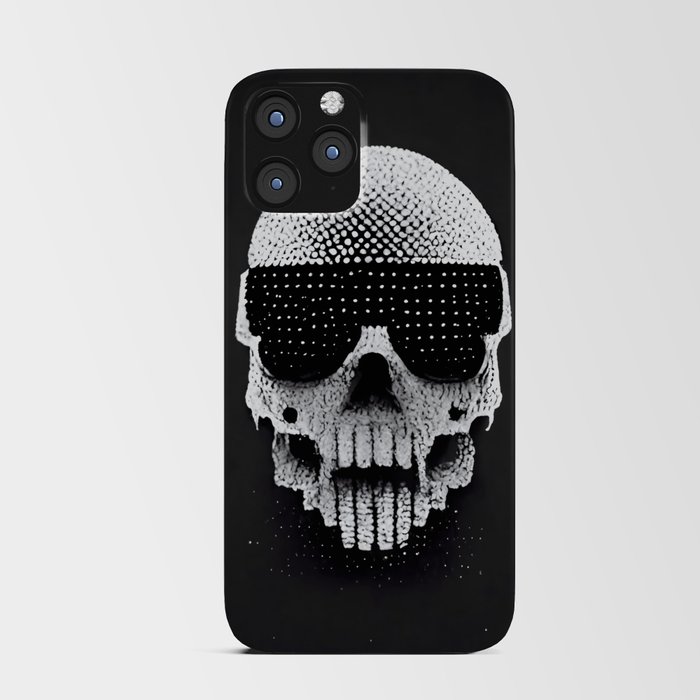 Pixelized Ubercool Skull iPhone Card Case