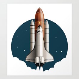 Space shuttle Art Print
