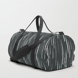 Large Black and White Horizontal Cabana Stripe Tote Bag by KirstiePaige