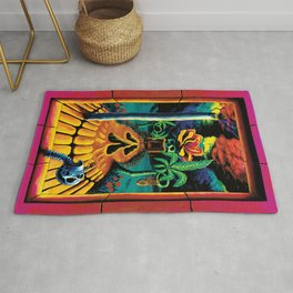 Vintage Cool Trippy Hippie Room Wall Art Decor Stoner Psychedelic  Area & Throw Rug
