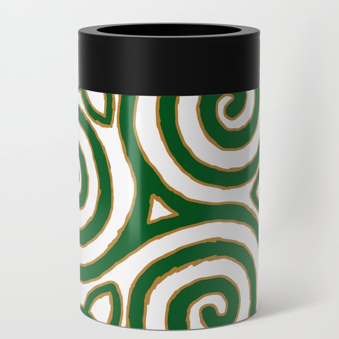 Green Triskelion Can Cooler