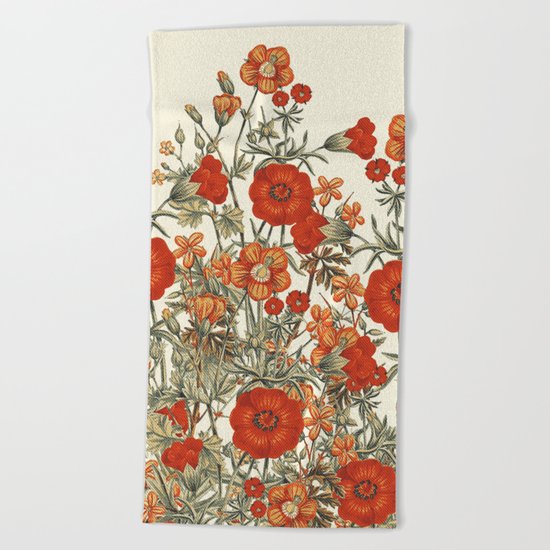 Vintage Garden 10 (Sunset Beauty) Beach Towel