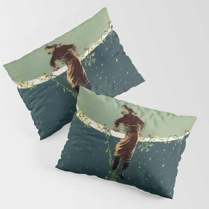 Baron Munchausen Climbs to the Moon Pillow Sham