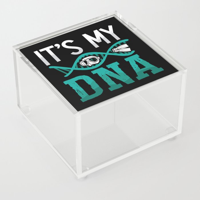It's My DNA Spearfishing Freediving Dive Freediver Acrylic Box