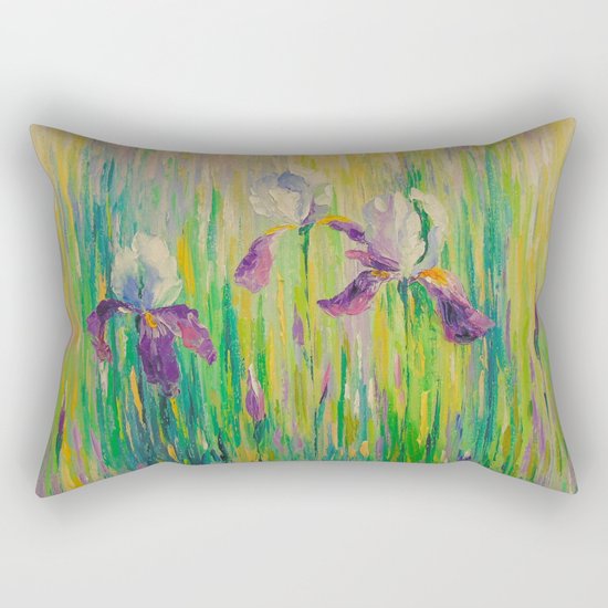 Morning with irises Rectangular Pillow