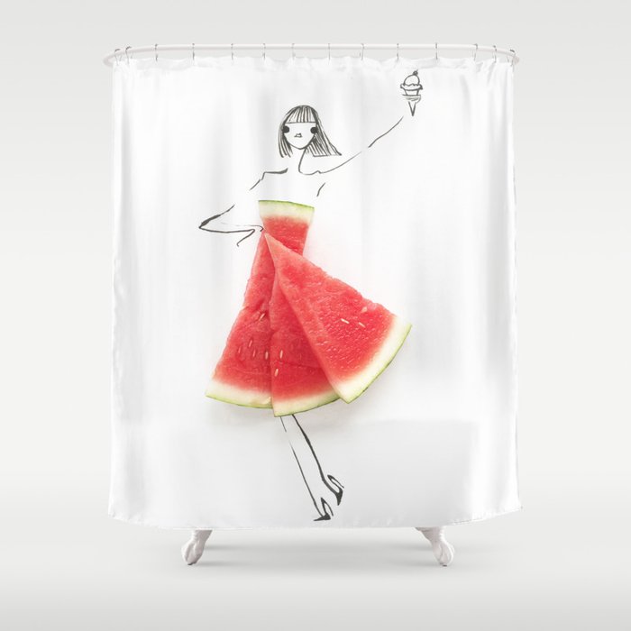 Edible Ensembles: Watermelon Shower Curtain