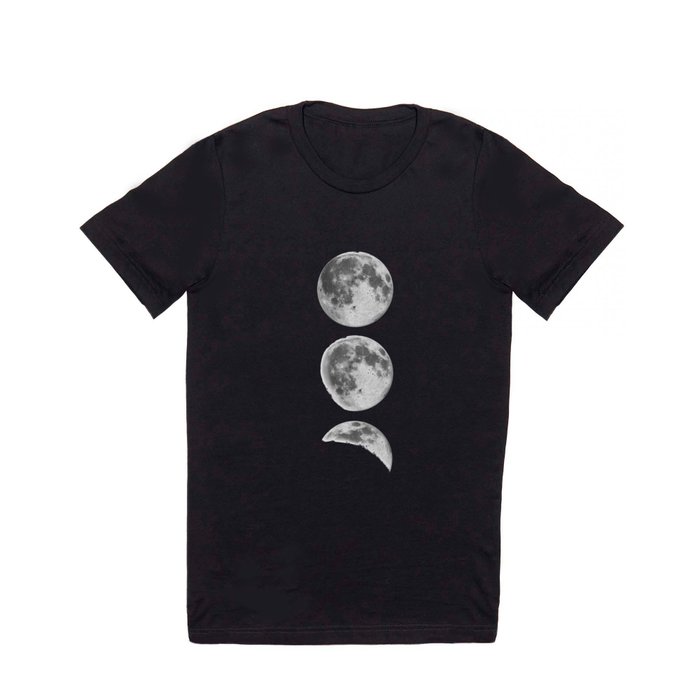Full Moon cycle black-white photography print new lunar eclipse poster bedroom home wall decor T Shirt