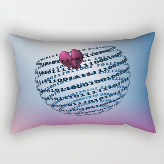 Digitalized Love Rectangular Pillow