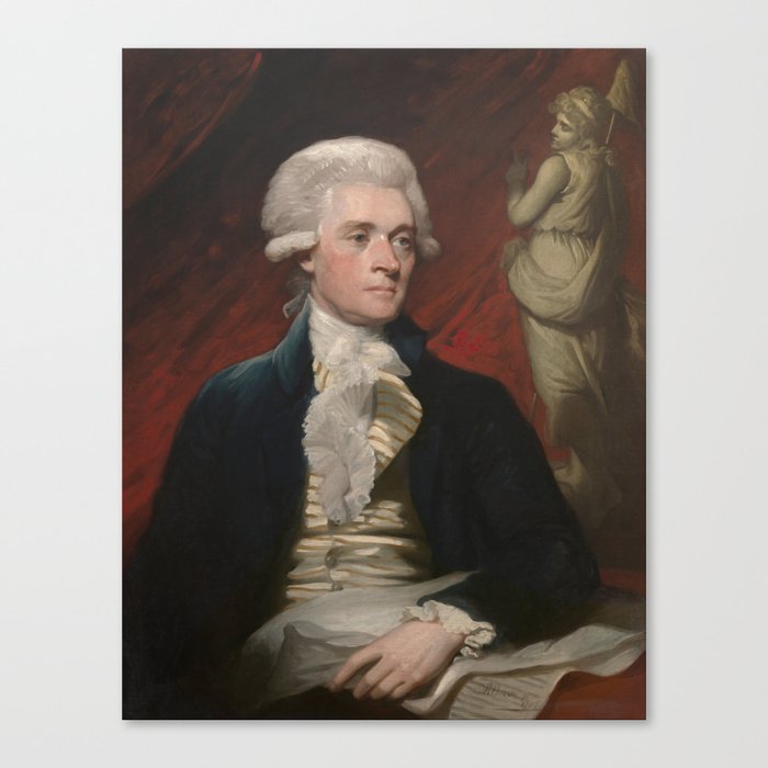 Dream-art Oil painting America President Thomas Jefferson on canvas hand paint 