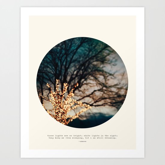 White Lights Art Print
