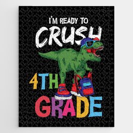 I'm Ready To Crush 4th Grade Dinosaur Jigsaw Puzzle