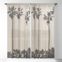 Tropical Palm Trees Sheer Curtain