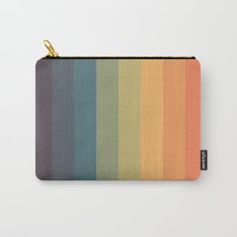 Colorful Retro Striped Rainbow Carry-All Pouch | Surfing, Hip, Gradient, Summer, Digital, Pattern, Colorful, Colors, Stripe, Multicolor 