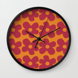 Groovy Flowers - Velma's Colors Wall Clock