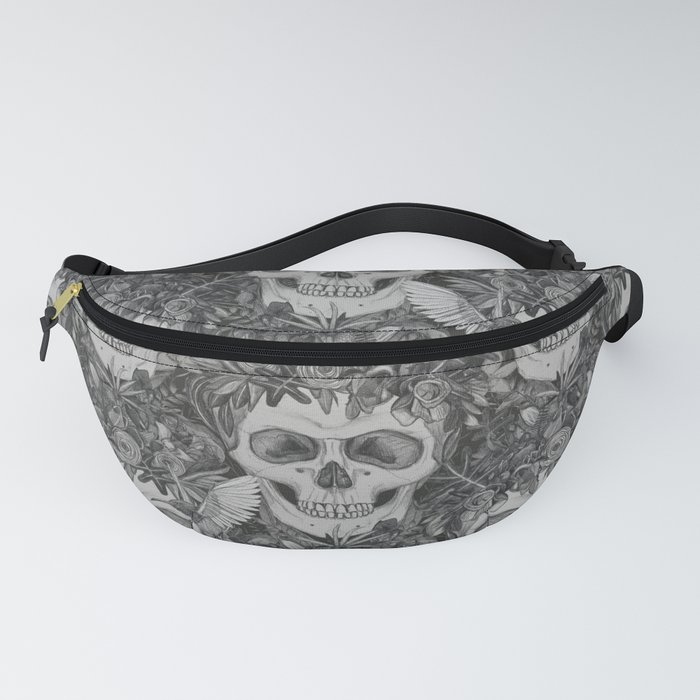 skull damask dark Fanny Pack