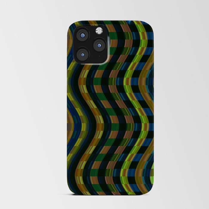 Green Wave Abstract Pattern iPhone Card Case