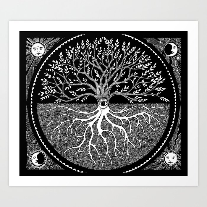 Druid Tree Of Life Art Print By Brendaerickson Druid Tree Of Life Art Print By Brendaerickson