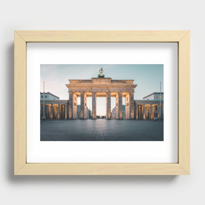 Brandenburg Tor (gate) at Sunrise Recessed Framed Print