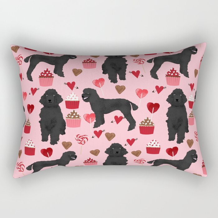 Poodle black valentines day gifts for dog lover poodle owners must haves special valentine Rectangular Pillow