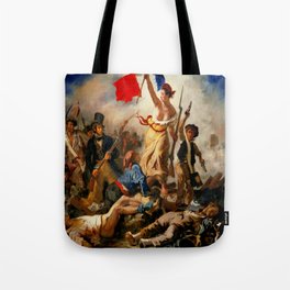 Eugene Delacroix (French, 1798-1863) - Title: Liberty Leading the People (La Liberté Guidant le Peuple) - Date: 1830 - Style: Romanticism - Genre: History & Symbolic painting - Media: Oil - Digitally Enhanced Version (1500dpi) - Tote Bag