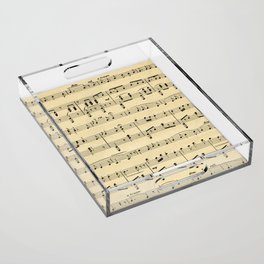 Antique Sheet Music Acrylic Tray