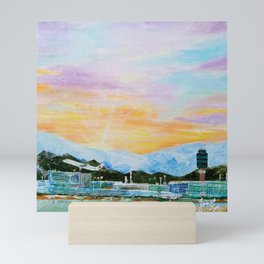 Sunrise YVR airport  Mini Art Print