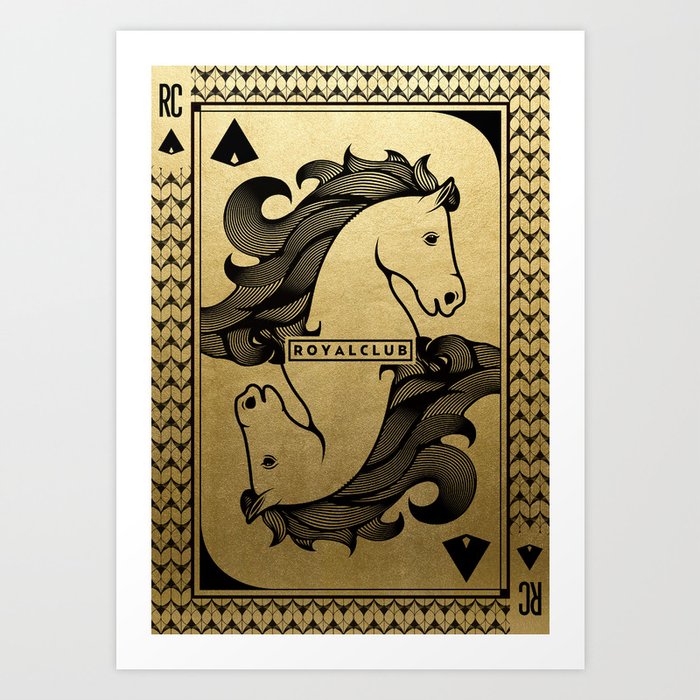 Horse Card Art Print