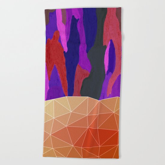 Abstract Colorful Pastel look Design Beach Towel