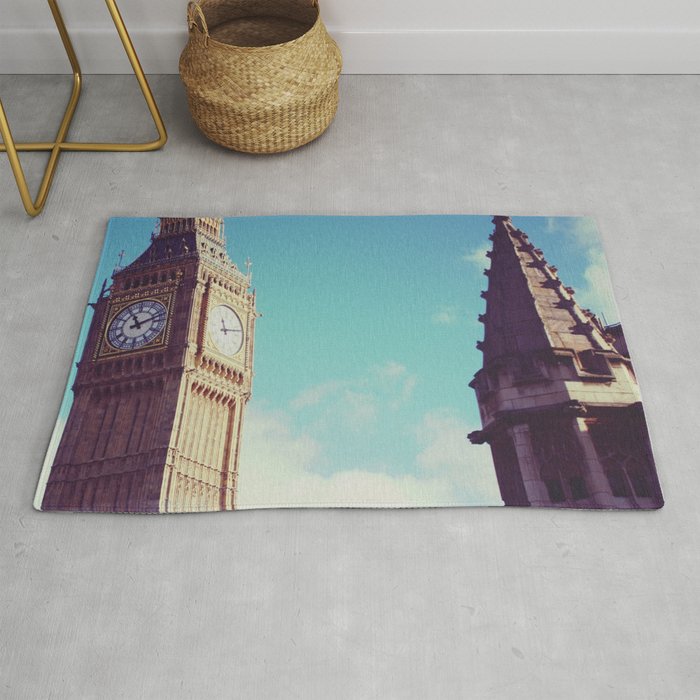 Great Britain Photography - Big Ben Under The Morning Sky Rug