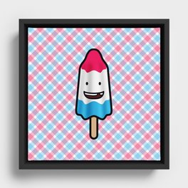 Happy Rocket Popsicle Framed Canvas