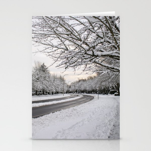 Paths In Winter Stationery Cards