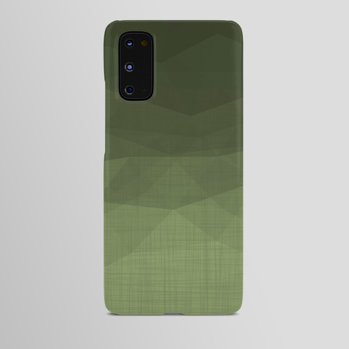 Triangle on Dark Green Fabric, dark green, green, leaf, deep forest green, moss, minimalism Android Case