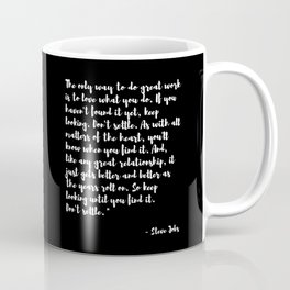 Steve Jobs 'DONT SETTLE' quote Coffee Mug