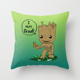 I am Groot Throw Pillow