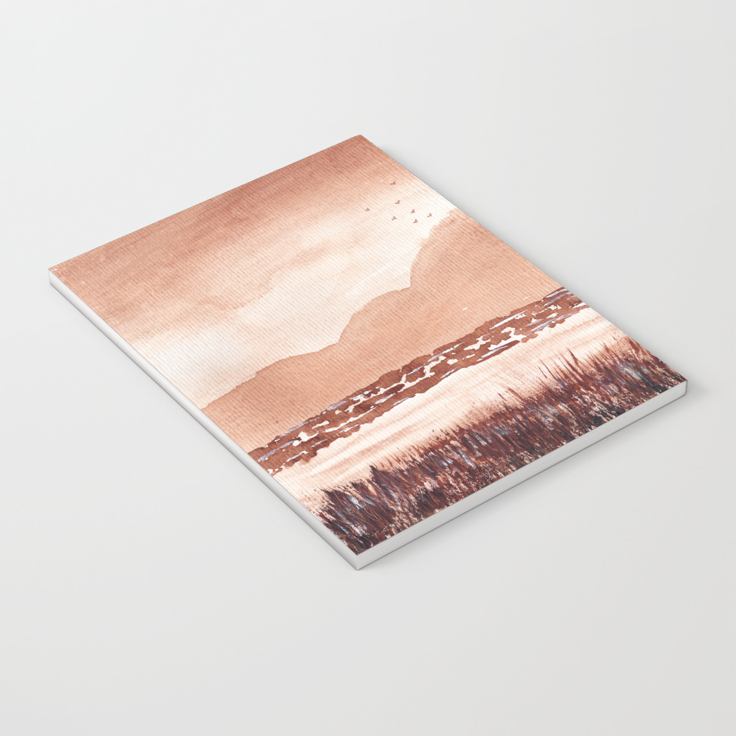 Monochromatic Landscape Painting Notebook By