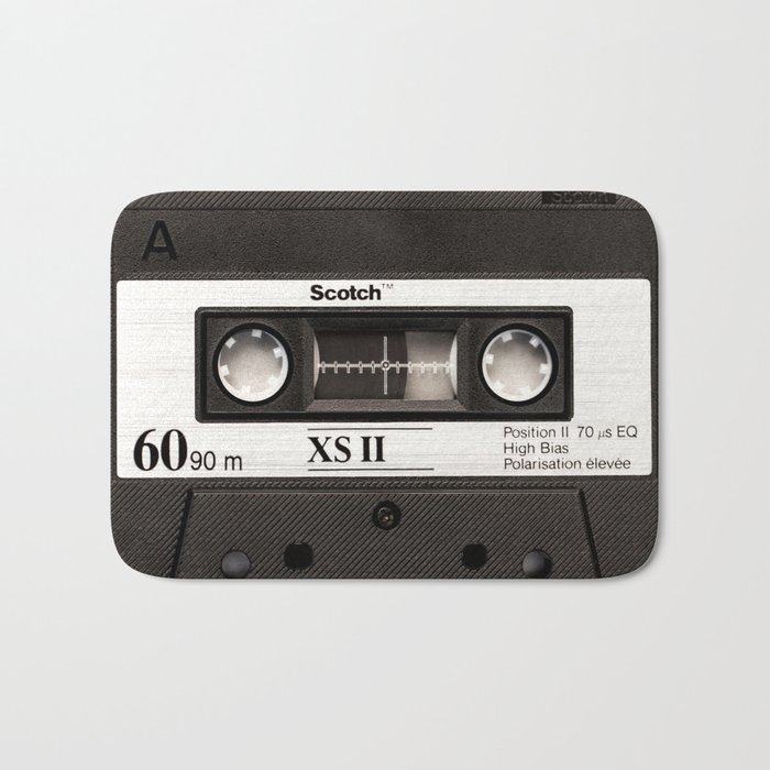 Cassette Tape Black And White #decor #society6 #buyart Bath Mat