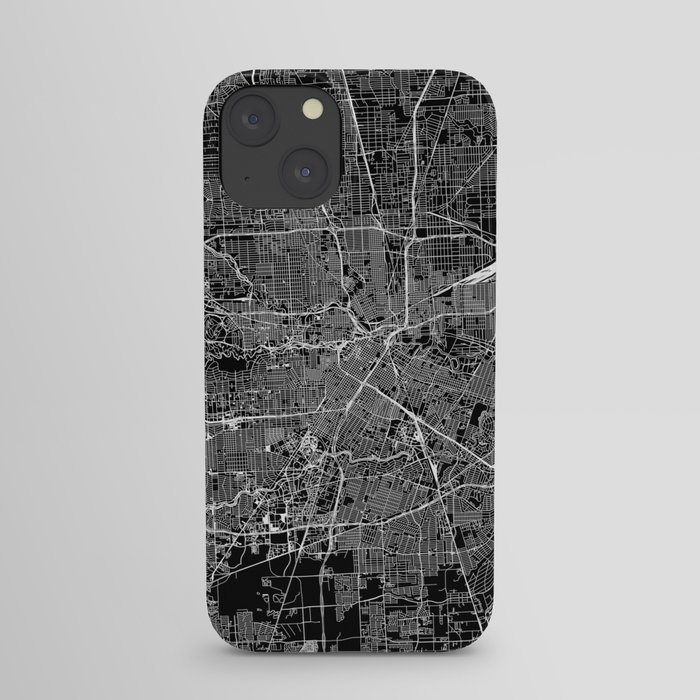Houston Black Map iPhone Case