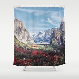 Tunnel View Yosemite Valley Shower Curtain