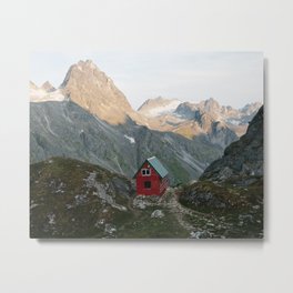 Mint Hut, Talkeetna Mountains, Alaska Metal Print | Hiking, Digital, Naturee, Photo, Earth, Mountains, Color, Sunset, Beauty, Hut 