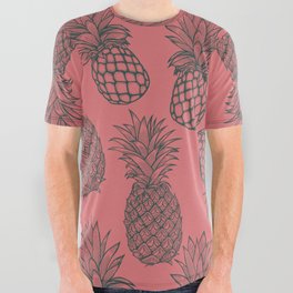 Fresh Pineapples Mauve All Over Graphic Tee