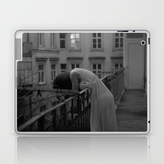 The last heartache - female figurative form cityscape portrait black and white photograph / photography Laptop & iPad Skin
