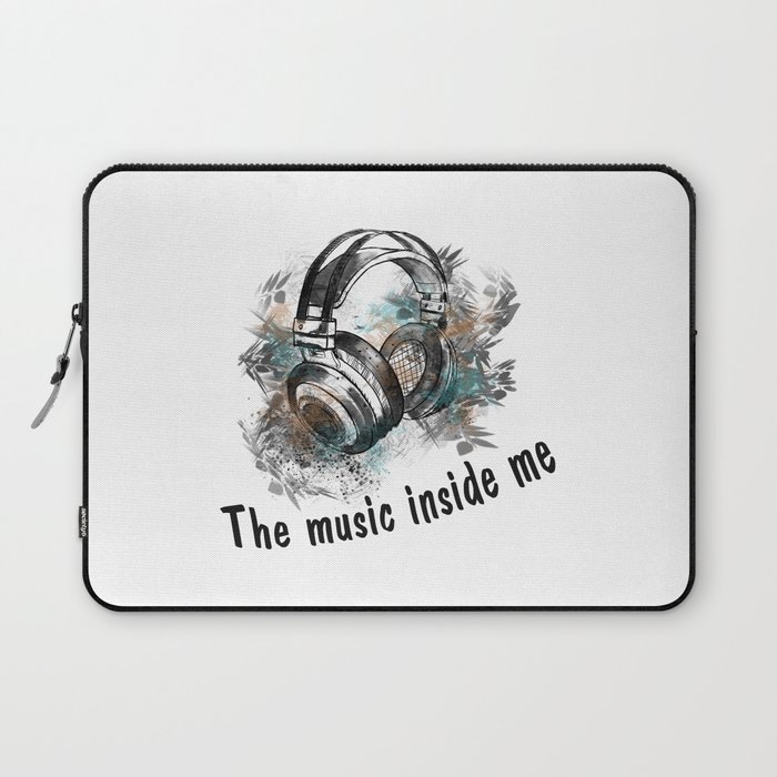 Headphones - The music inside me Laptop Sleeve