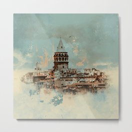 Galata Tower Metal Print