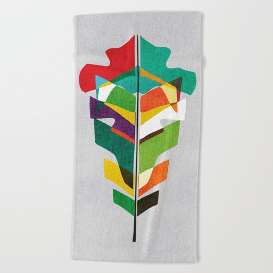 Before the last leaf falls Beach Towel