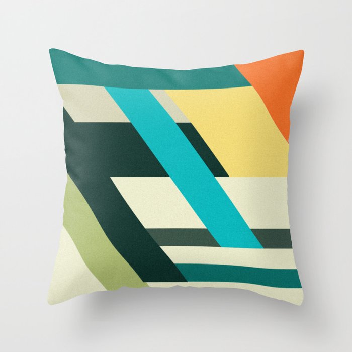 Teal and best sale cream throw pillows