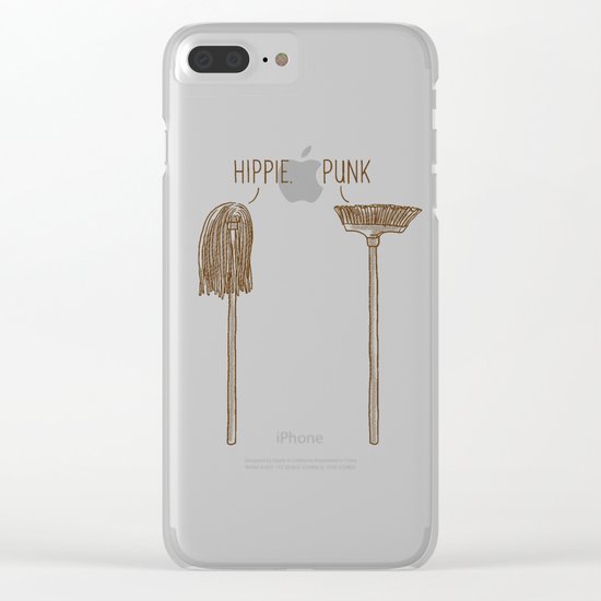 Hippie and Punk Clear iPhone Case