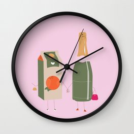 Mimosa Date Wall Clock