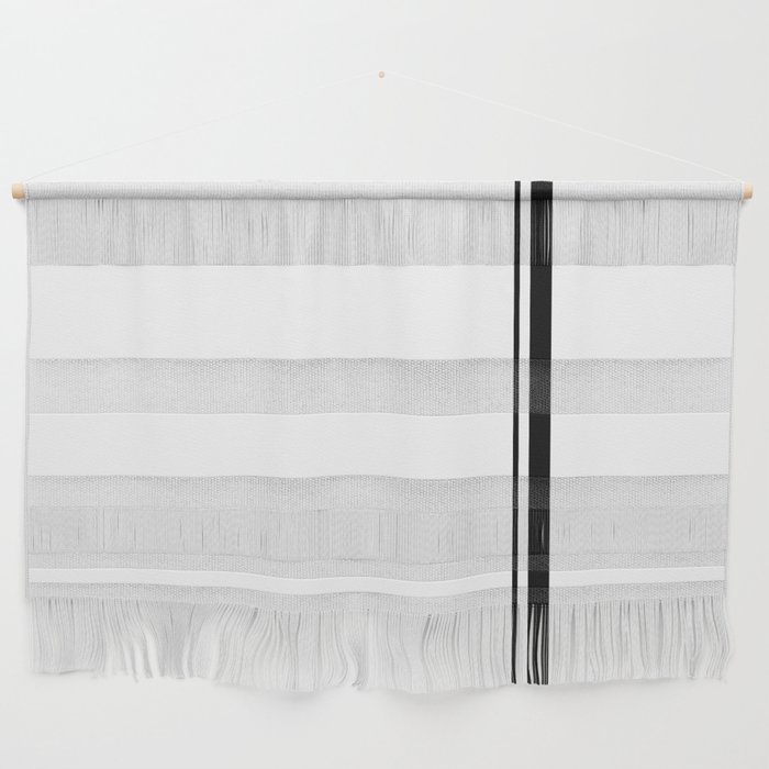 Black minimalist lines on white background Wall Hanging