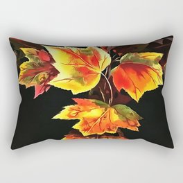 Christian Cross of Autumnal Leaves Acrylic Art Rectangular Pillow